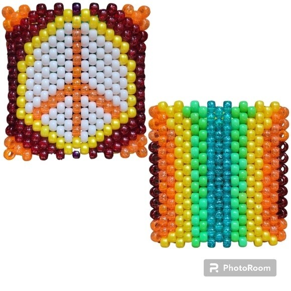2 pc. Colorful & Vibrant Peace Kandii Set - Picture 2 of 6